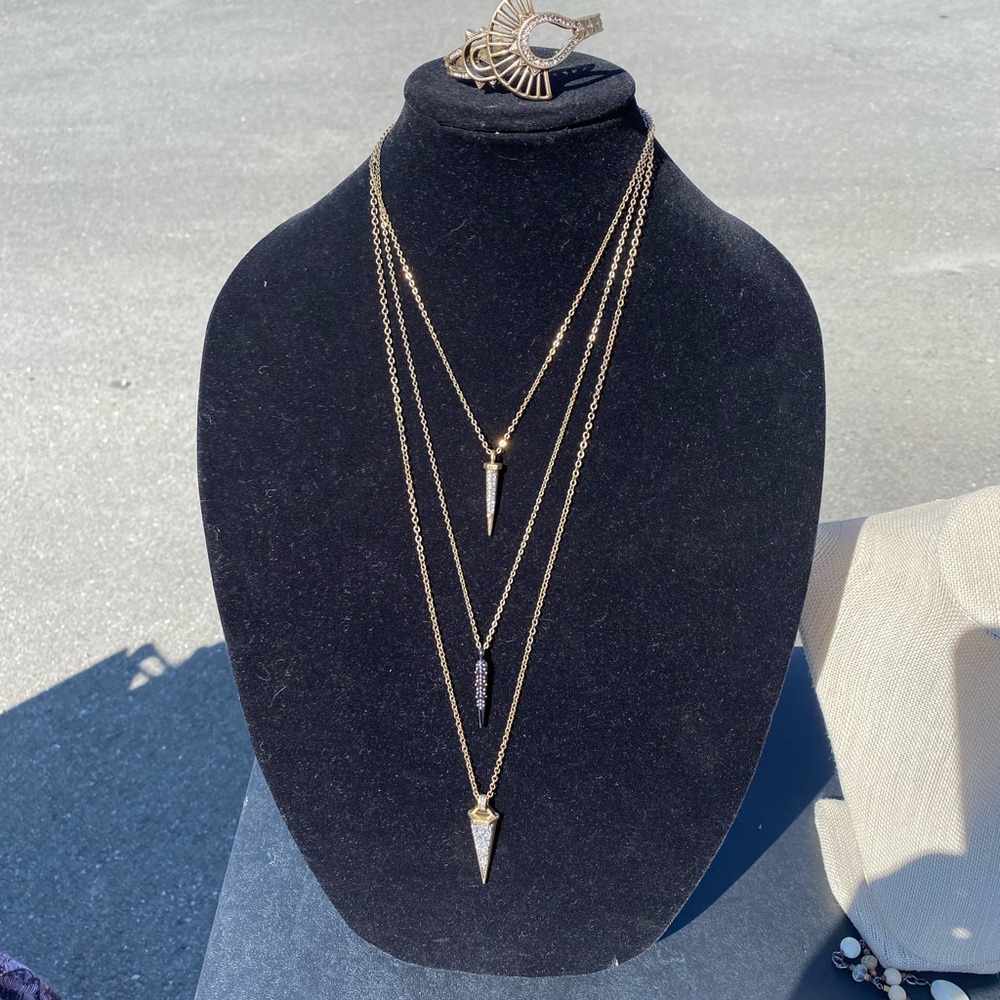 Elegant Gold and Silver Layered Necklace Set